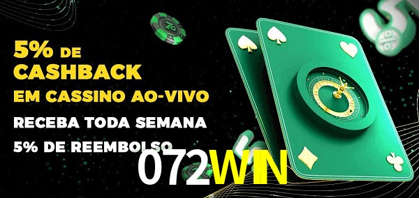 Promoções do cassino ao Vivo 072WIN